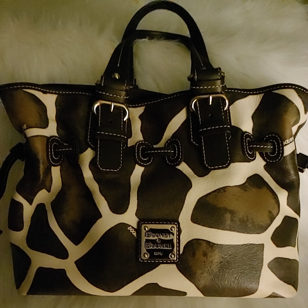 Dooney & Burke Leather Giraffe Satchel Bag